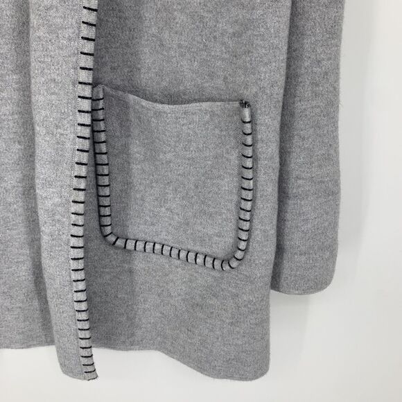 Magashoni Womens XS Cardigan Coatigan Sweater Shawl Collar Minimalist Casual - Picture 2 of 8